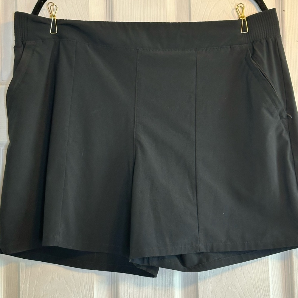 Athletic Short Activewear Pockets Golf Tennis Black
